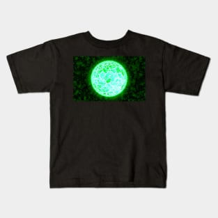 Exploding Sun - Green Kids T-Shirt